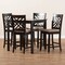 Baxton Studio Caron Sand Upholstered Espresso Finished 5-Piece Wood Pub Set 157-9597-9776 - alternate 2